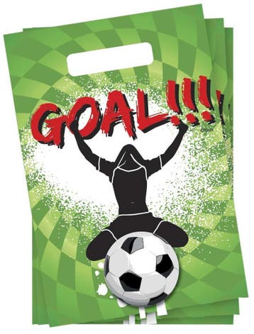 Uitdeelzakjes Goal 25,5cm 6st, Verzenden, Nieuw