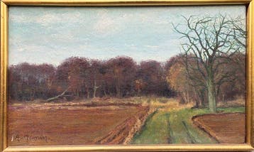 Augustin Memin (1910 - 1981) - Paysage champêtre - Crogis