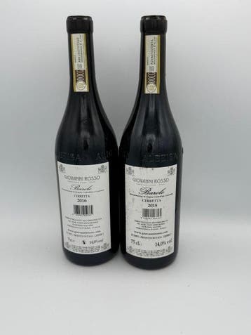 2016 & 2018 Giovanni Rosso, Cerretta - Barolo - 2 Flessen, Nieuw