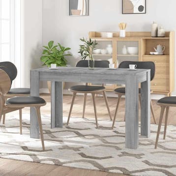 vidaXL Eettafel 120x60x76 cm bewerkt hout grijs sonoma, Huis en Inrichting, Verzenden, Nieuw