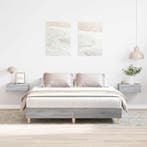 vidaXL Bedframe zonder matras 140x200 cm spaanplaat grijs, Verzenden, Nieuw
