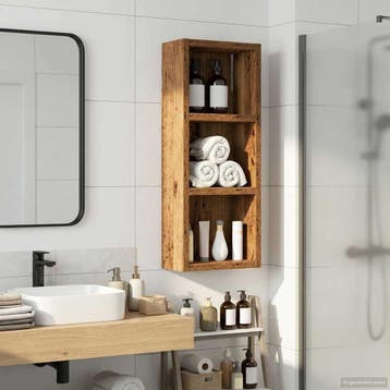 vidaXL Badkamer wandkast Oudhout 20 x 10 x 50 cm, Verzenden, Nieuw
