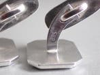 Zilver - Manchetknopen - Art Deco - Parelmoer, Antiek en Kunst