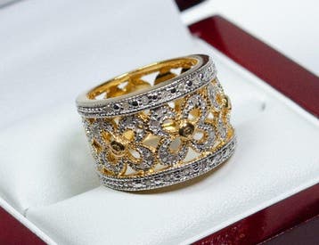Zonder minimumprijs - Ring - 925 zilver - 0,21 ct Diamanten