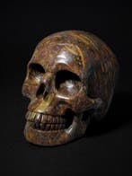 Super realistische bamboo jaspis schedel – Met de hand, Verzamelen, Mineralen en Fossielen