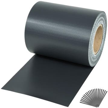 tectake PVC privacyfolie met bevestigingsclips - 35 m, antra, Verzenden, Nieuw