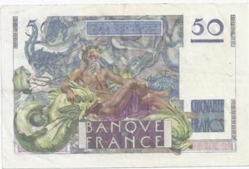 France Fay 20/17 50 Francs Le Verrier 01/02/1951 Tres Tre..., Verzenden, België