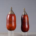 snuiftabak doos - kruithoorn - tin, kalebas - centraal Azië