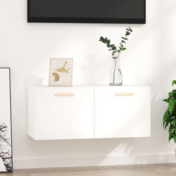 vidaXL Wandkast 80x35x36,5 cm bewerkt hout wit, Huis en Inrichting, Kasten | Wandmeubels, Verzenden, Nieuw