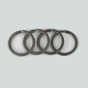 Metalen sleutelring (22-28 mm, kleur 3: gun metal), Verzenden, Nieuw