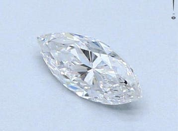 1 pcs Diamant (Natuurlijk) - 0.40 ct - Markies - D