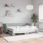 vidaXL Slaapbank met onderschuifbed 80x200 cm fluweel, Verzenden, Nieuw