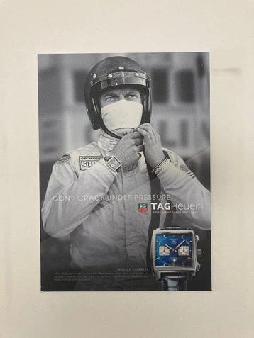Tag Heuer - Reclamebord - Vintage TAG HEUER-advertenties - -, Antiek en Kunst