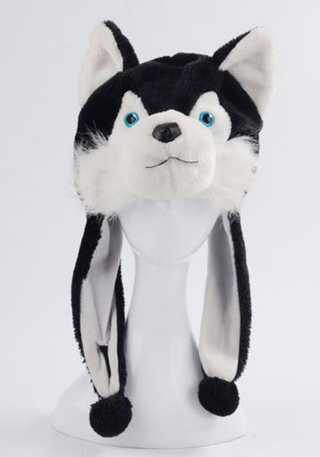 KIMU® Muts Flappen Zwarte Husky Laplander met Oortjes Wolf H, Ophalen of Verzenden, Nieuw