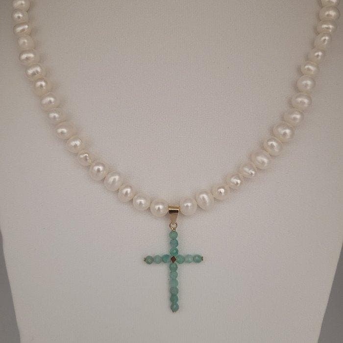Zonder minimumprijs - Ketting met hanger - 18 karaat Geel, Bijoux, Sacs & Beauté, Bijoux anciens