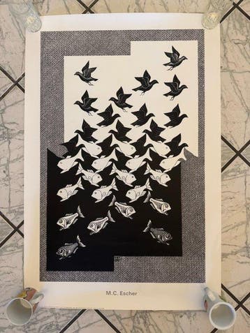 M.C Escher - baarn Holland - Lucht en water - Jaren 1990