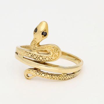 Bague - 14 carats Or jaune Onyx, Nieuw