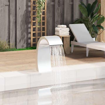 vidaXL Zwembadfontein 22x60x70 cm roestvrij staal 304, Tuin en Terras, Verzenden, Nieuw