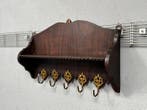 Rek - Hout, Messing - antiek wandrek / keuk rek