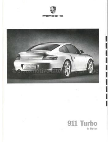 2000 PORSCHE 911 TURBO PRIJSLIJST DUITS