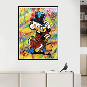 Gongas (XX-XXI) - Vandalized Uncle Scrooge, Antiek en Kunst, Kunst | Schilderijen | Modern