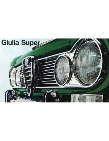 1966 ALFA ROMEO GIULIA SUPER BROCHURE FRANS, Ophalen of Verzenden