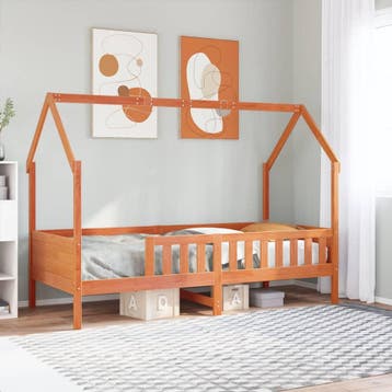 vidaXL Bedhuis wasbruin massief grenenhout 80x200 cm, Verzenden