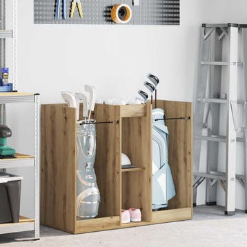 vidaXL Golfkast Effen Artisan Eiken 102 x 45 x 85,5 cm, Sport en Fitness, Verzenden, Nieuw