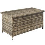 tectake Wicker opbergbox Kiruna met kunststof gaas, 120x55x6, Verzenden, Nieuw