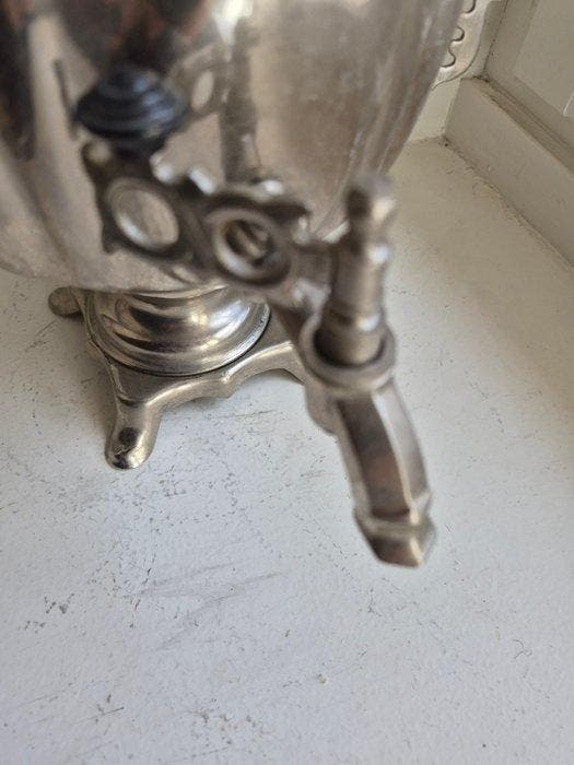Samovar - Verzilverd metaal, Antiquités & Art, Curiosités & Brocante