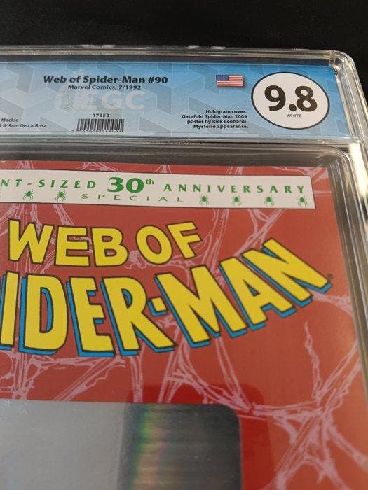 Web of Spider-Man #90 - Hologram Cover - EGC 9.8 - Sleight, Boeken, Strips | Comics