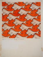 M.C. Escher (1898-1972) - Oiseaux et poissons