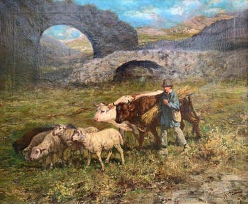 Carmine Giardiello (1871-1916) - Pastore al pascolo
