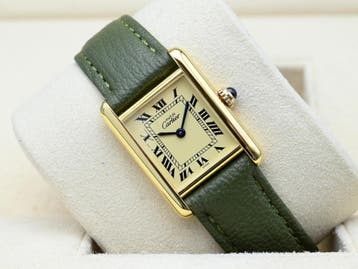 Cartier Tank Ref. 5057001 Year 1990s (Box), Bijoux, Sacs & Beauté, Ophalen of Verzenden, Polshorloge