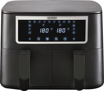 2dekans | Bourgini Duo Heteluchtfriteuse 2 x 4.0L - PFAS, Ophalen of Verzenden, Nieuw
