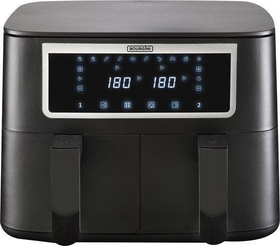 2dekans | Bourgini Duo Heteluchtfriteuse 2 x 4.0L - PFAS, Huis en Inrichting, Keuken | Potten en Pannen, Ophalen of Verzenden