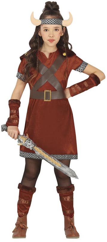 Viking Kostuum Meisje, Verzenden, Nieuw