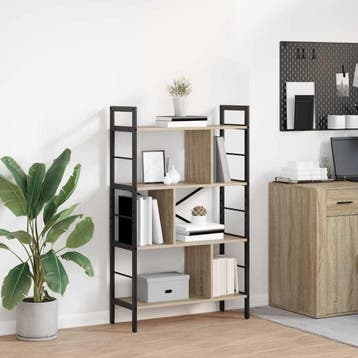 vidaXL Boekenplank 7-laags 75 x 30 x 123,5 cm Bewerkt hout, Verzenden