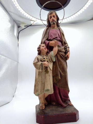 Olot School - Beeldhouwkunst - Sint-Jozef - 30 cm -