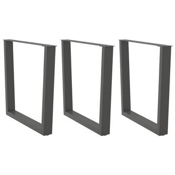 vidaXL Eettafelpoten 3 st V-vormig 90x(72-73,3) cm staal, Verzenden