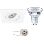 Dimbare LED Spot Set - Kantelbare Vierkante Inbouwspot 3W LE, Huis en Inrichting, Verzenden, Nieuw