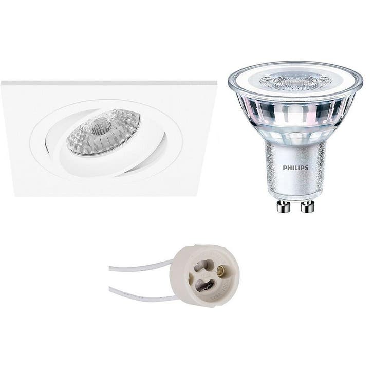 Dimbare LED Spot Set - Kantelbare Vierkante Inbouwspot 3W LE, Huis en Inrichting, Lampen | Spots, Nieuw, Verzenden