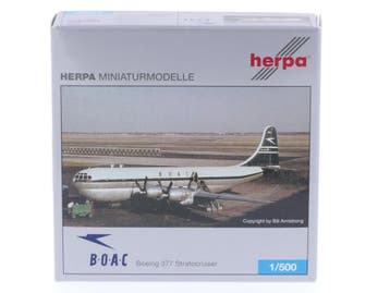 Schaal 1:500 Herpa 506984 BOAC Boeing 377 Stratocruiser R..., Ophalen of Verzenden, Zo goed als nieuw