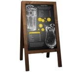 Krijtstoepbord Steigerhout Bruin 46x80 cm, Zakelijke goederen, Verzenden
