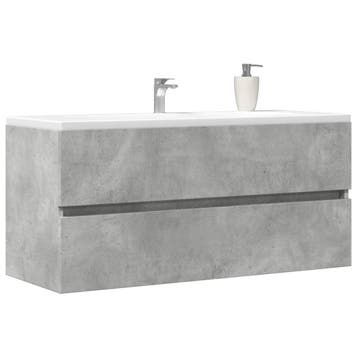 vidaXL Wastafelkast 100x38,5x45 cm spaanplaat betongrijs, Verzenden
