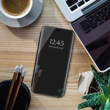 Oppo Reno 2 Smart Spiegel Flip Case Cover Hoesje Zwart, Verzenden