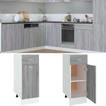 vidaXL Onderkast met lade Lyon 30x46x81,5 cm bewerkt hout, Verzenden, Nieuw