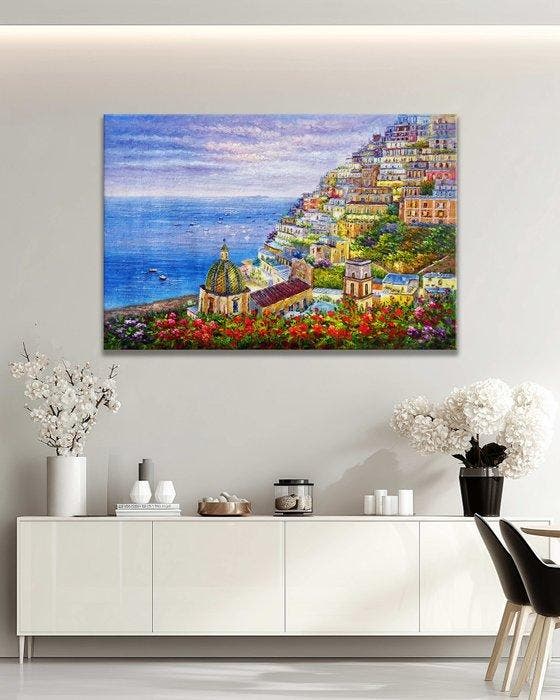 StefanoArt - Sea of Positano, Antiek en Kunst, Kunst | Schilderijen | Modern