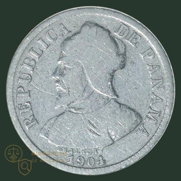 Panama. 5 & 10 Centésimos 1904, 1/10 Balboa 1953 & 1/4