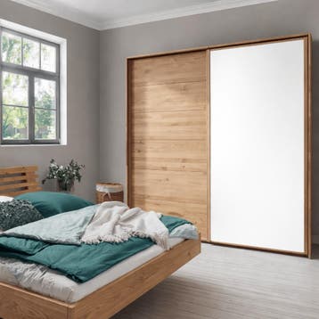 Forestales Woodside Massief Eikenhout Zweefdeur Kledingkast, Huis en Inrichting, Kasten | Kleerkasten, Nieuw